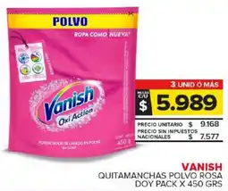 Carrefour Maxi Vanish quitamanchas polvo rosa doy pack oferta