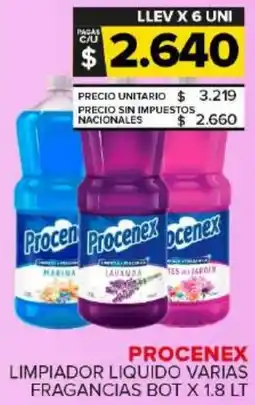 Carrefour Maxi Procenex limpiador liquido varias fragancias bot oferta