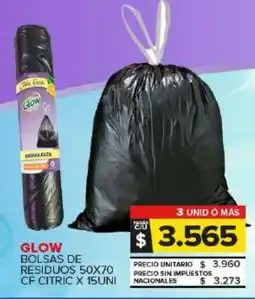 Carrefour Maxi Glow bolsas de residuos oferta