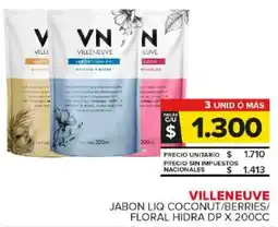 Carrefour Maxi Villeneuve jabon liq coconut/berries/ floral hidra dp oferta