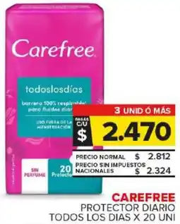 Carrefour Maxi Carefree protector diario todos los dias oferta