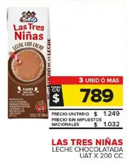 Carrefour Maxi Las tres niñas leche chocolatada uat oferta