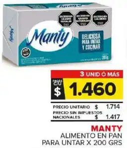 Carrefour Maxi Manty alimento en pan para untar oferta