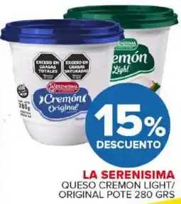 Carrefour Maxi La serenisima queso cremon light/ original pote oferta
