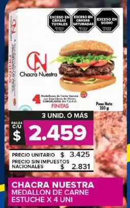 Carrefour Maxi Chacra nuestra medallon de carne estuche oferta