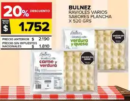 Carrefour Maxi Bulnez ravioles varios sabores plancha oferta