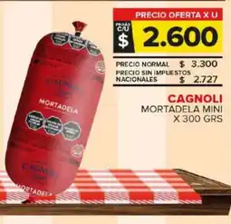 Carrefour Maxi Cagnoli mortadela mini oferta