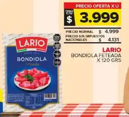 Carrefour Maxi Lario bondiola feteada oferta