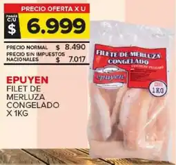 Carrefour Maxi Epuyen filet de merluza congelado oferta