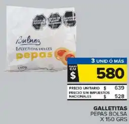 Carrefour Maxi Bulnez galletitas pepas bolsa oferta