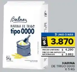 Carrefour Maxi Bulnez harina de trigo 0000 oferta