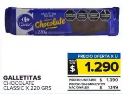 Carrefour Maxi Classic galletitas chocolate oferta