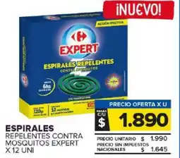 Carrefour Maxi Espirales repelentes contra mosquitos expert oferta