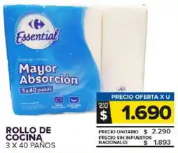 Carrefour Maxi Essential rollo de cocina oferta