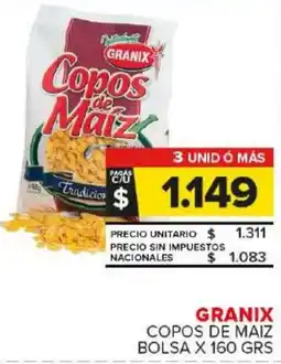 Carrefour Maxi Granix copos de maiz bolsa oferta
