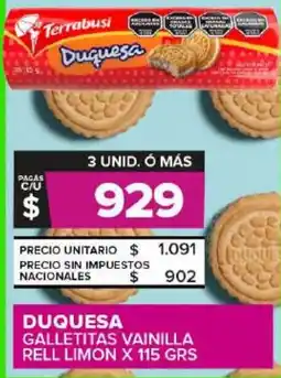 Carrefour Maxi Duquesa galletitas vainilla rell limon oferta