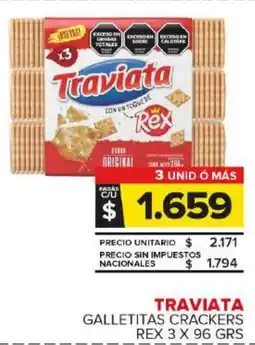 Carrefour Maxi Traviata galletitas crackers rex oferta