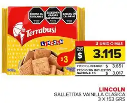 Carrefour Maxi Lincoln galletitas vainilla clasica oferta