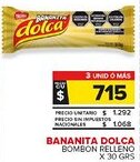 Carrefour Maxi Bananita dolca bombon relleno oferta