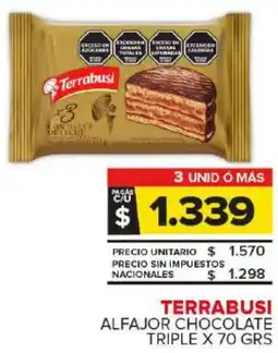 Carrefour Maxi Terrabusi alfajor chocolate triple oferta