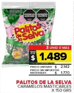 Carrefour Maxi Palitos de la selva caramelos masticables oferta