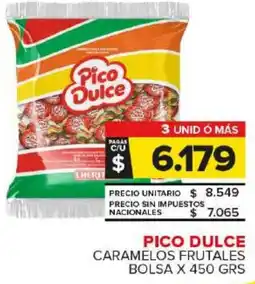 Carrefour Maxi Pico dulce caramelos frutales bolsa oferta
