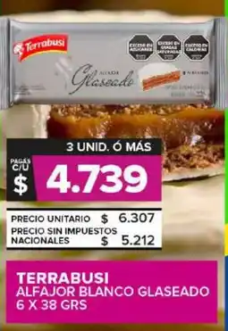Carrefour Maxi Terrabusi alfajor blanco glaseado oferta