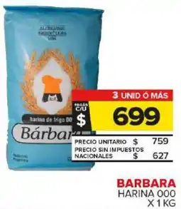 Carrefour Maxi Barbara harina 000 oferta