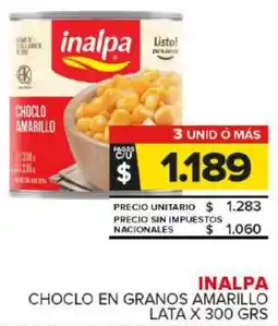 Carrefour Maxi Inalpa choclo en granos amarillo lata oferta