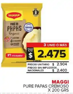 Carrefour Maxi Maggi pure papas cremoso oferta