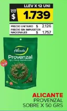 Carrefour Maxi Alicante provenzal sobre oferta
