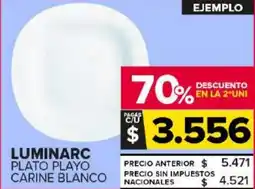 Carrefour Maxi Luminarc plato playo carine blanco oferta