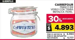 Carrefour Maxi Carrefour frasco de vidrio con traba metalica oferta