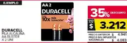 Carrefour Maxi Duracell pila alcalina AA blister oferta
