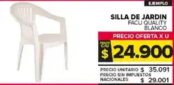 Carrefour Maxi Silla de jardin facu quality blanco oferta