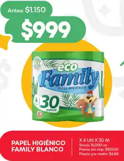 Supermercados Tadicor Papel higiénico family blanco oferta
