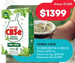 Supermercados Tadicor Yerba cbsé compuesta oferta