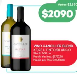 Supermercados Tadicor Vino canciller blend tinto/blanco oferta