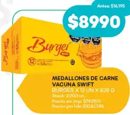 Supermercados Tadicor Swift medallones de carne vacuna oferta