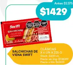Supermercados Tadicor Swift salchichas de viena clásicas oferta