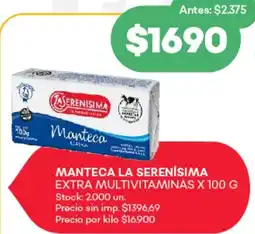 Supermercados Tadicor La serenísima manteca extra multivitaminas oferta