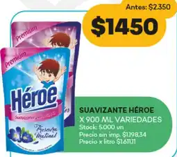 Supermercados Tadicor Héroe suavizante variedades oferta