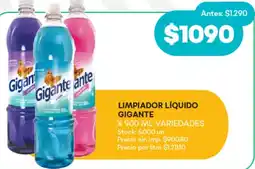 Supermercados Tadicor Gigante limpiador líquido variedades oferta