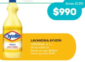 Supermercados Tadicor Ayudín lavandina original oferta