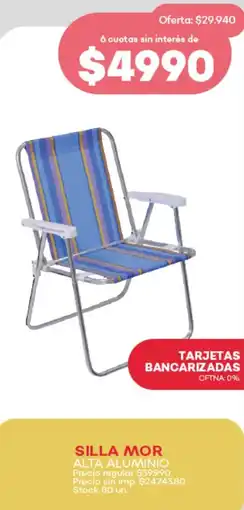 Supermercados Tadicor Silla mor alta aluminio oferta