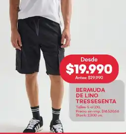 Supermercados Tadicor Bermuda de lino tressesenta oferta