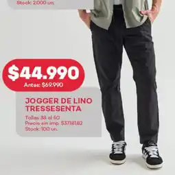 Supermercados Tadicor Jogger de lino tressesenta oferta