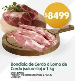 Supermercados Buenos Días Bondiola de cerdo o lomo de cerdo oferta