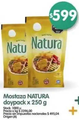 Supermercados Buenos Días Natura mostaza doypack oferta