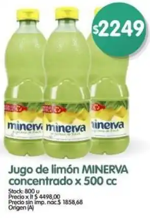 Minerva jugo de limón concentrado